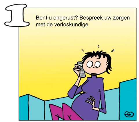 Illustratie: ben je ongerust, bespreek je zorgen met de verloskundige