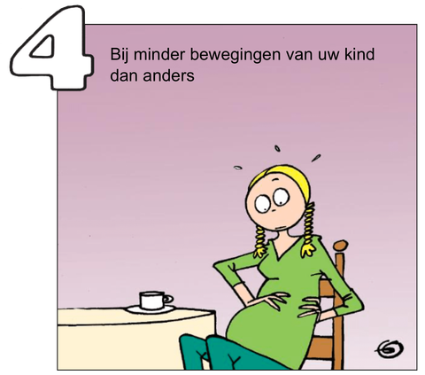 Illustratie: bel bij minder of andere bewegingen van je kind